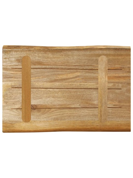Stolní deska živá hrana 60x40x2,5 cm masivní hrubý mangovník
