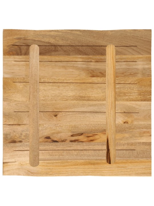 Stolní deska živá hrana 60x60x2,5 cm masivní hrubý mangovník