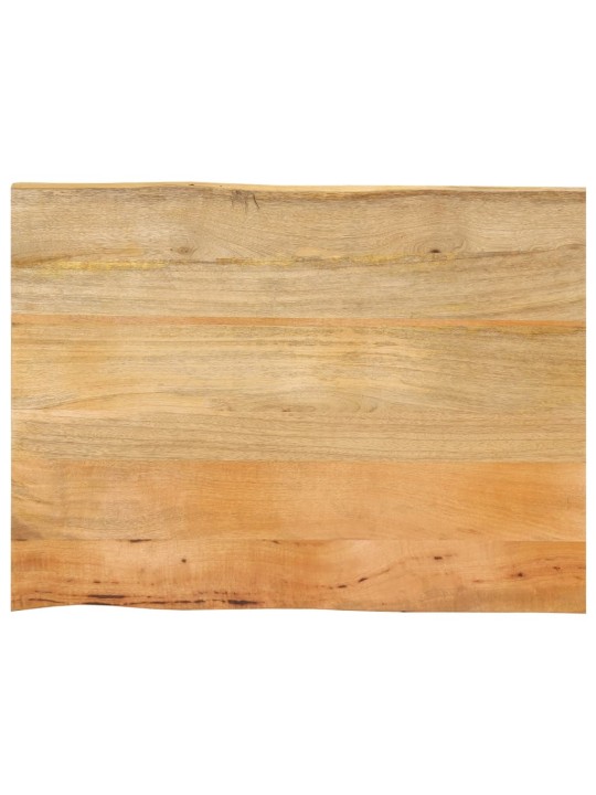 Stolní deska 80 x 60 x 2,5 cm živá hrana mangovníkové dřevo