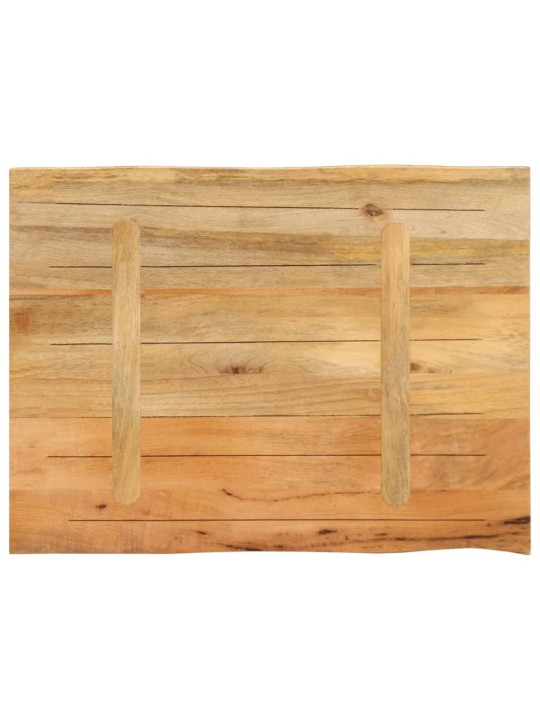 Stolní deska 80 x 60 x 2,5 cm živá hrana mangovníkové dřevo