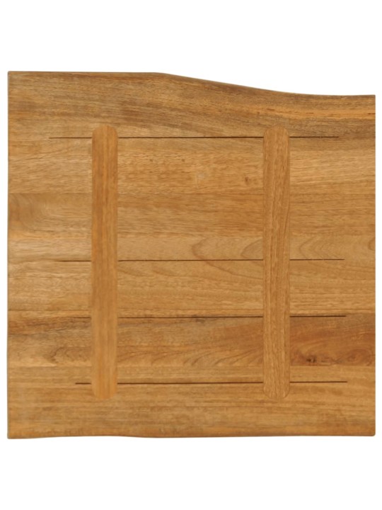 Stolní deska 80 x 80 x 2,5 cm živá hrana mangovníkové dřevo