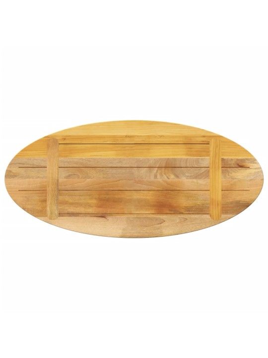 Stolní deska 80 x 40 x 3,8 cm oválná masivní mangovníkové dřevo