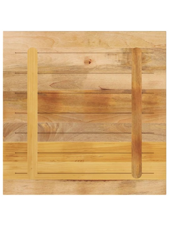 Stolní deska 80x80x3,8 cm čtvercová hrubé mangovníkové dřevo