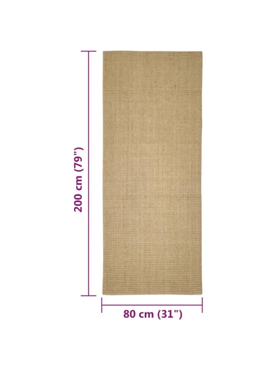 Sisalový koberec pro škrabací sloupek 80 x 200 cm