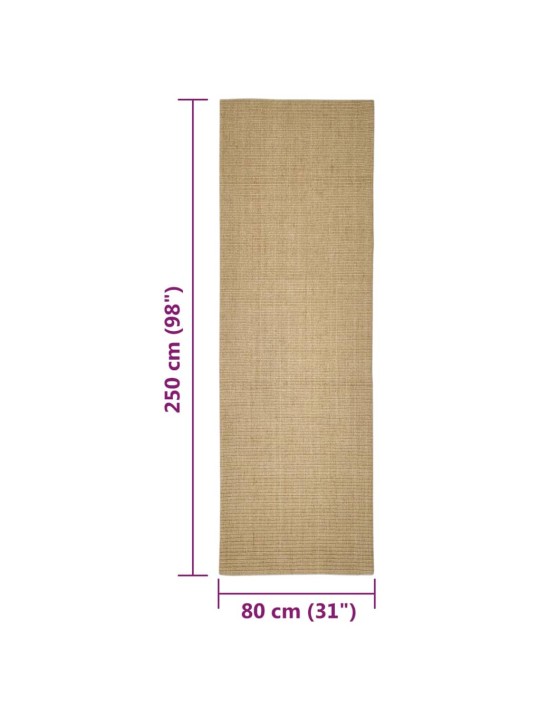 Sisalový koberec pro škrabací sloupek 80 x 250 cm