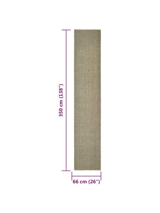 Sisalový koberec pro škrabací sloupek taupe 66 x 350 cm