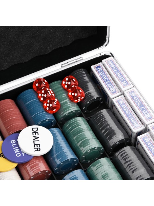 Sada žetonů na poker 600 ks 4 g