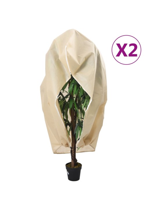 Ochranné návleky na rostliny na zip 2 ks 70 g/m² 2,36 x 2 m