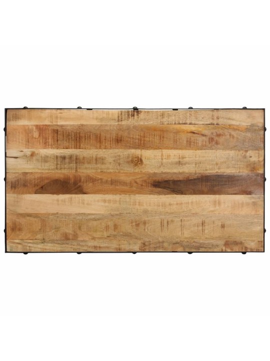 Konferenční stolek s kolečky masivní mangovník 100 x 55 x 26 cm