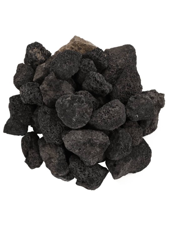 Sopečné kameny 25 kg černé 3–5 cm