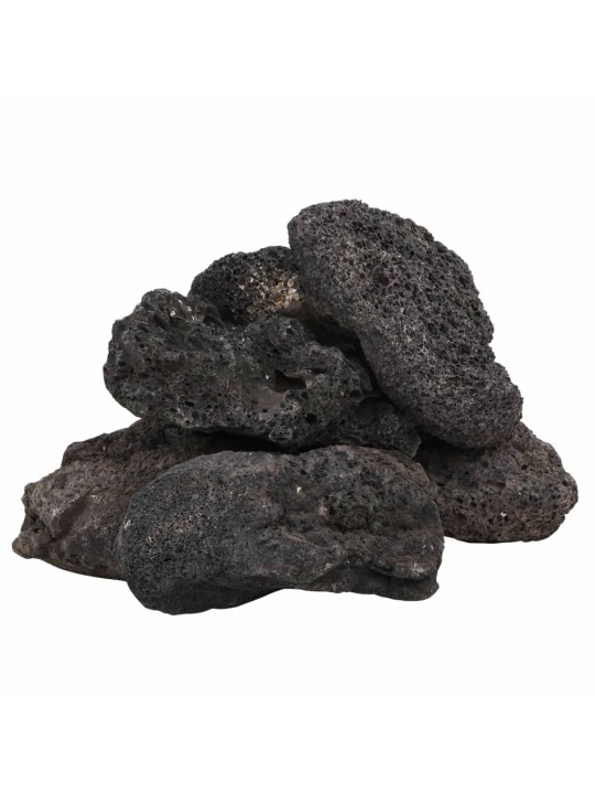 Sopečné kameny 10 kg černé 10–30 cm