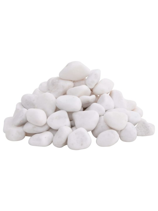 Leštěné oblázky 10 kg bílé 2–5 cm