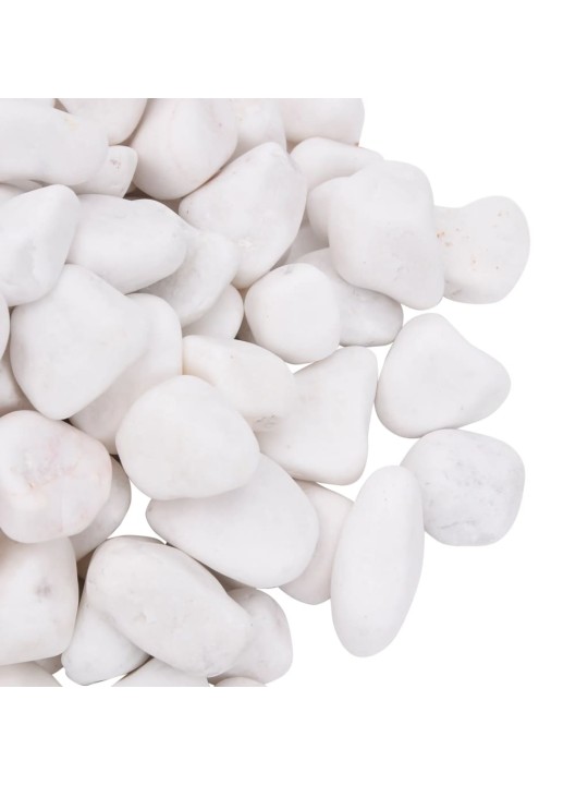 Leštěné oblázky 10 kg bílé 2–5 cm
