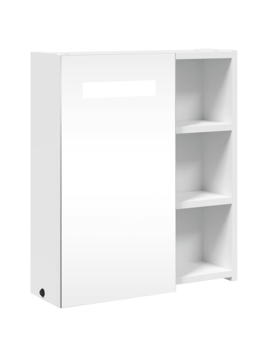 Koupelnová zrcadlová skříňka s LED osvětlením bílá 45x13x52 cm