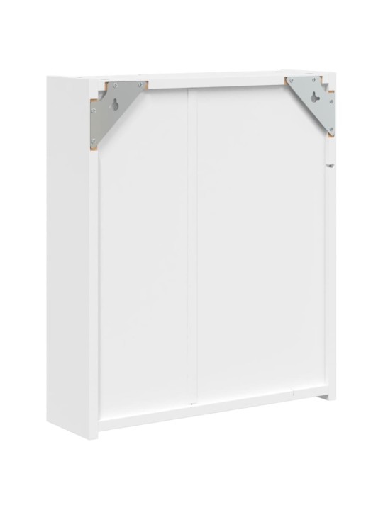 Koupelnová zrcadlová skříňka s LED osvětlením bílá 45x13x52 cm