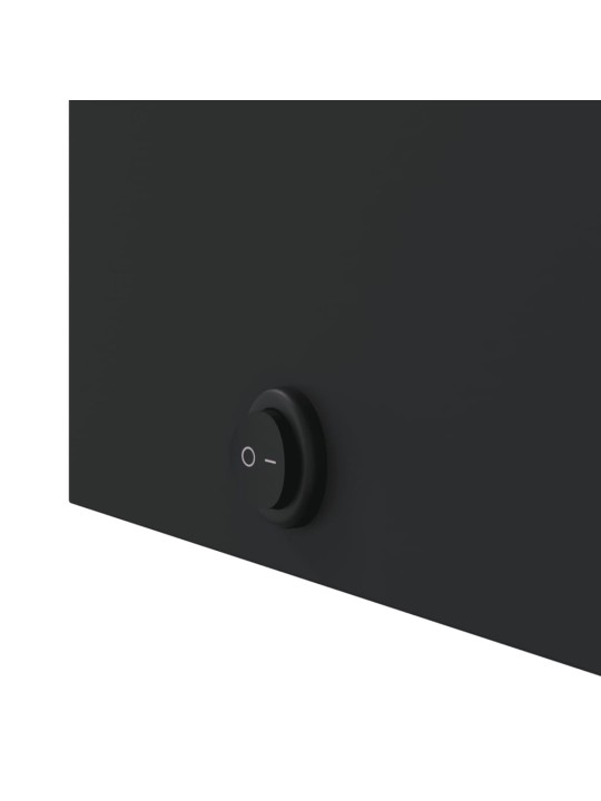 Koupelnová zrcadlová skříňka s LED osvětlením černá 45x13x52 cm