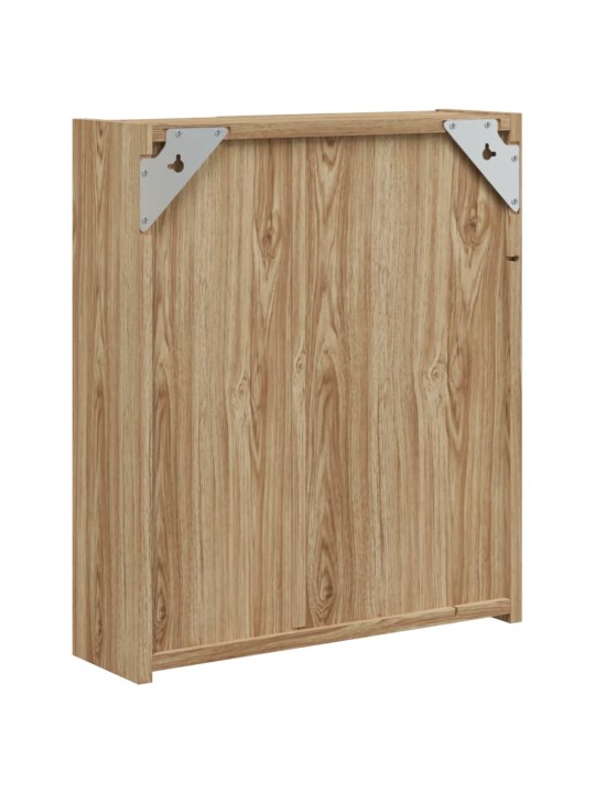 Koupelnová zrcadlová skříňka s LED osvětlením dub 45x13x52 cm