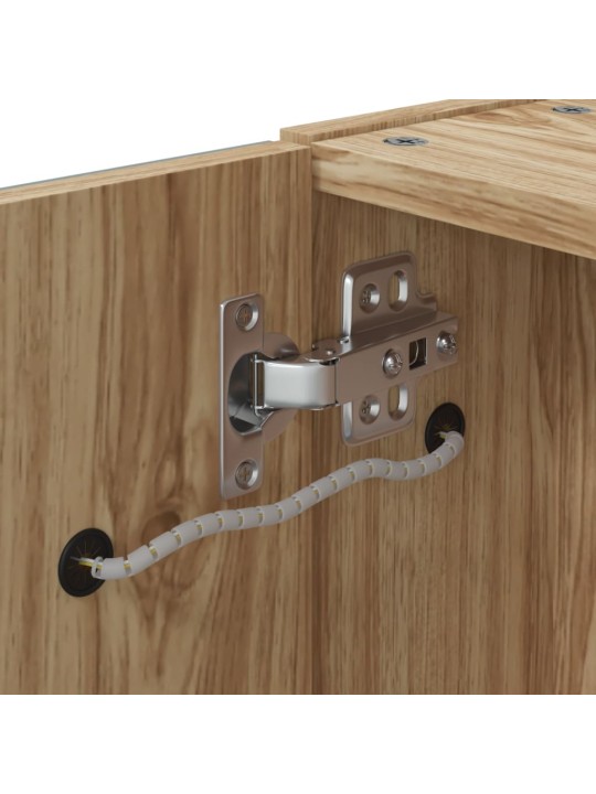 Koupelnová zrcadlová skříňka s LED osvětlením dub 45x13x52 cm