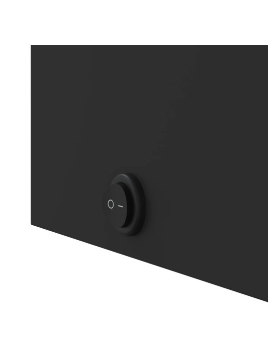 Koupelnová zrcadlová skříňka s LED osvětlením černá 60x13x52 cm
