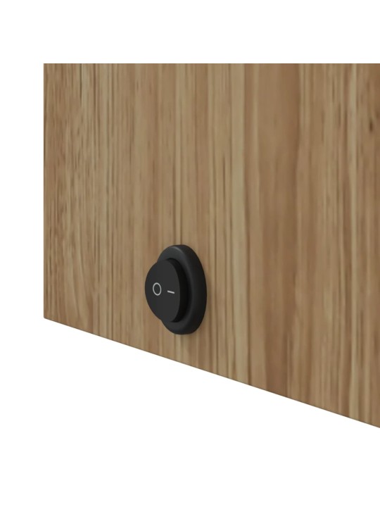 Koupelnová zrcadlová skříňka s LED osvětlením dub 60x13x52 cm
