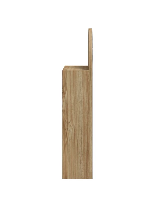 Koupelnová zrcadlová skříňka s LED klenutá dub 42 x 13 x 70 cm