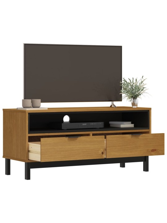 TV skříňka FLAM 110 x 40 x 50 cm masivní borové dřevo