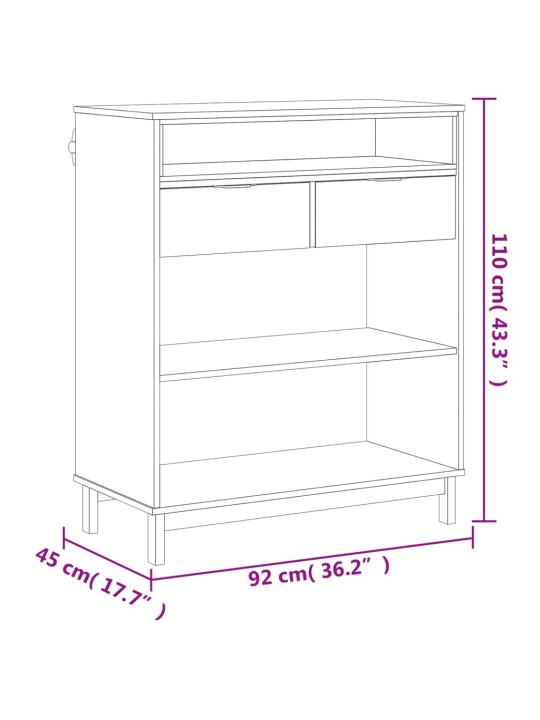 Barový stůl FLAM 92 x 45 x 110 cm masivní borové dřevo
