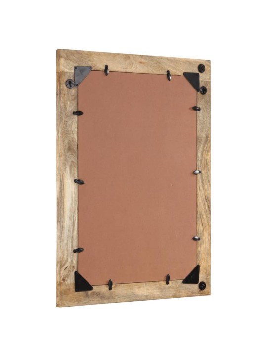 Koupelnové zrcadlo 50 x 70 x 2,5 cm masivní mangovník a sklo