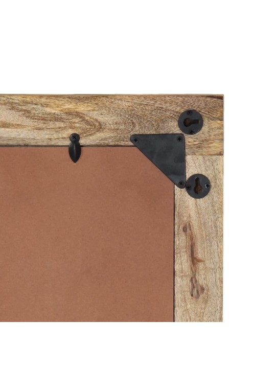 Koupelnové zrcadlo 50 x 70 x 2,5 cm masivní mangovník a sklo