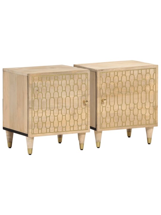 Noční stolky 2 ks 40 x 33 x 46 cm masivní mangovníkové dřevo