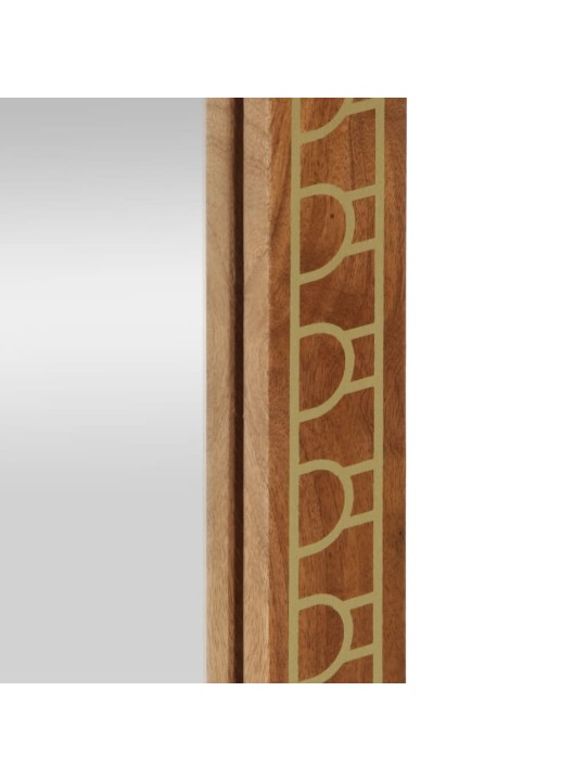 Koupelnové zrcadlo 50 x 70 x 2,5 cm masivní mangovník a sklo