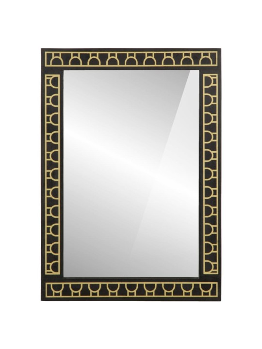 Koupelnové zrcadlo 50 x 70 x 2,5 cm masivní mangovník a sklo