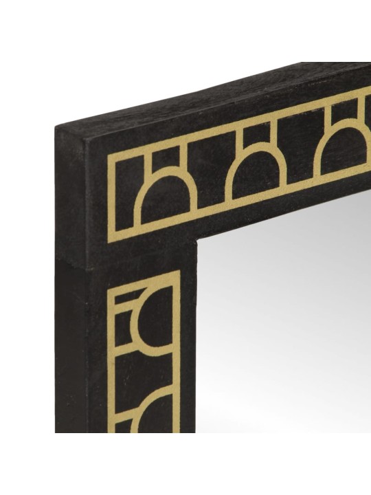 Koupelnové zrcadlo 50 x 70 x 2,5 cm masivní mangovník a sklo