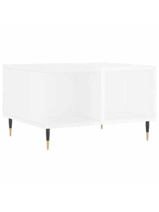Konferenční stolek bílý s leskem 60x50x36,5 cm kompozitní dřevo
