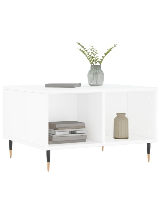 Konferenční stolek bílý s leskem 60x50x36,5 cm kompozitní dřevo