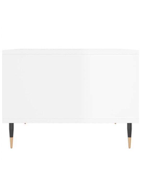 Konferenční stolek bílý s leskem 60x50x36,5 cm kompozitní dřevo
