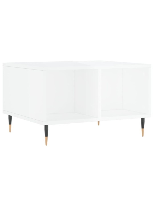 Konferenční stolek bílý s leskem 60x50x36,5 cm kompozitní dřevo