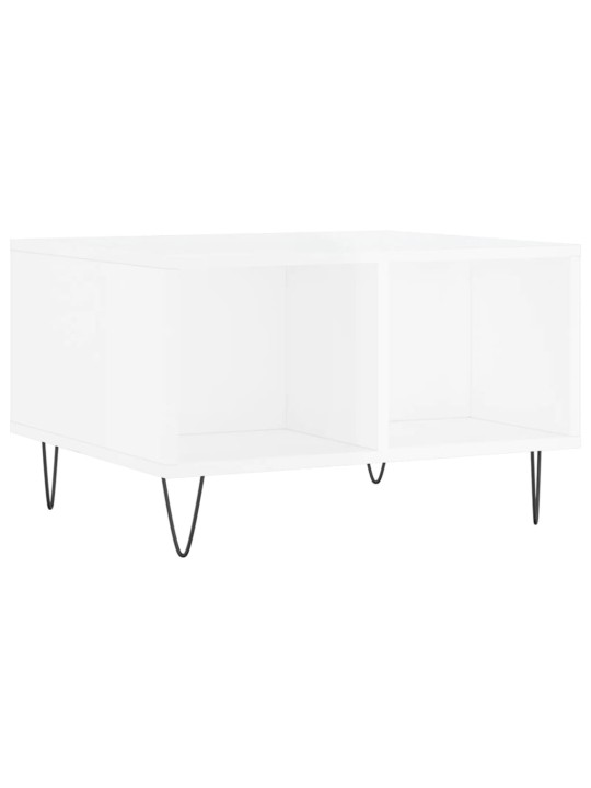 Konferenční stolek bílý s leskem 60x50x36,5 cm kompozitní dřevo