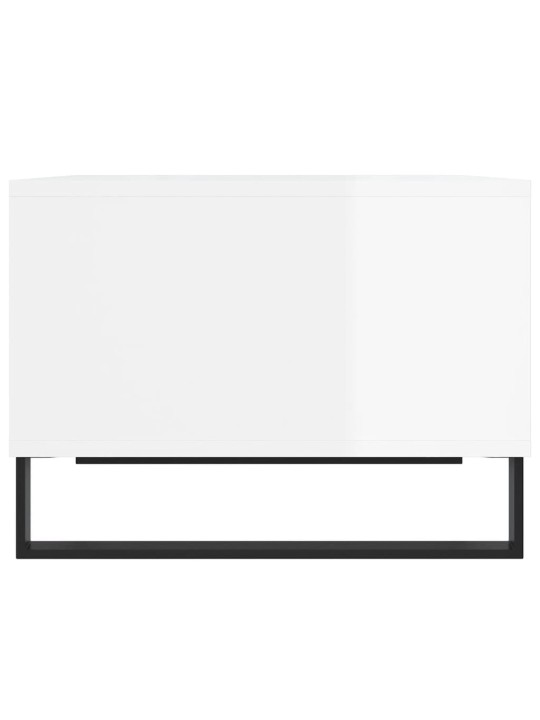 Konferenční stolek bílý s leskem 60x50x36,5 cm kompozitní dřevo