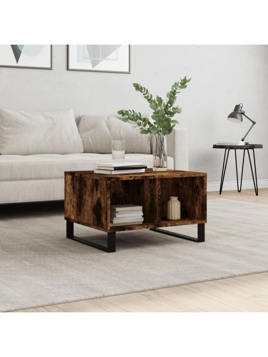 Konferenční stolek kouřový dub 60x50x36,5 cm kompozitní dřevo