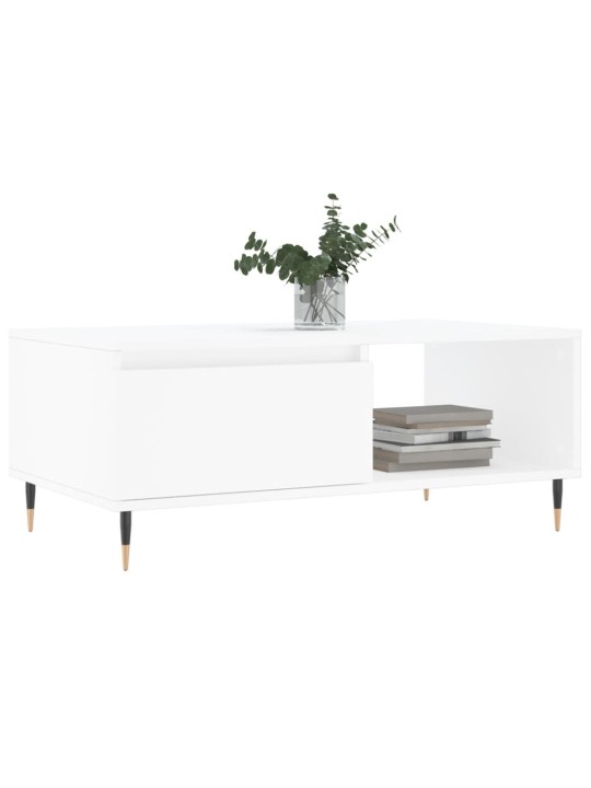 Konferenční stolek bílý 90 x 50 x 36,5 cm kompozitní dřevo