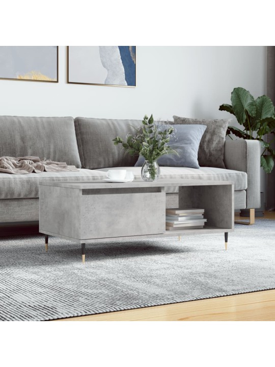 Konferenční stolek betonově šedý 90x50x36,5 cm kompozitní dřevo