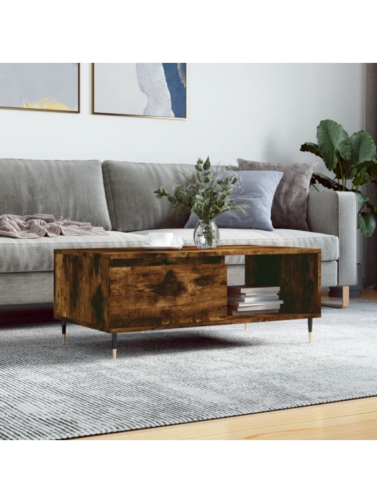 Konferenční stolek kouřový dub 90x50x36,5 cm kompozitní dřevo