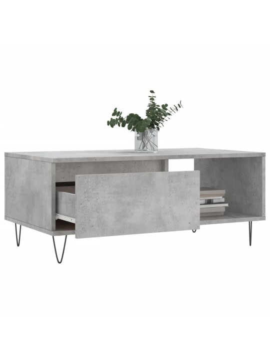 Konferenční stolek betonově šedý 90x50x36,5 cm kompozitní dřevo