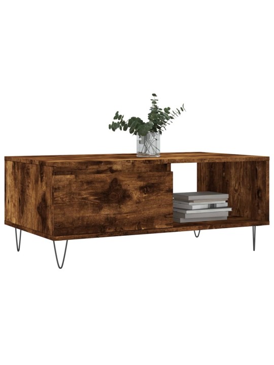 Konferenční stolek kouřový dub 90x50x36,5 cm kompozitní dřevo