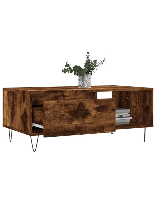 Konferenční stolek kouřový dub 90x50x36,5 cm kompozitní dřevo