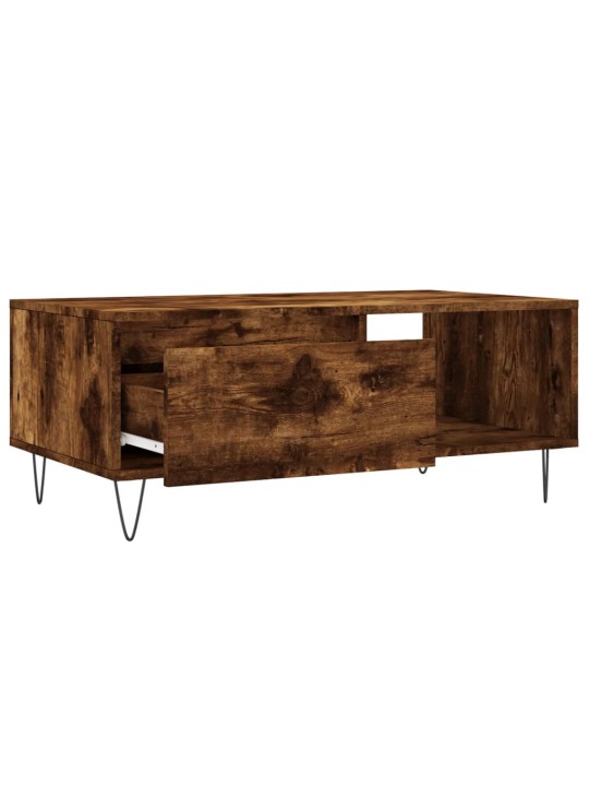 Konferenční stolek kouřový dub 90x50x36,5 cm kompozitní dřevo