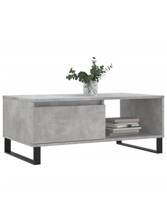 Konferenční stolek betonově šedý 90x50x36,5 cm kompozitní dřevo