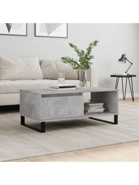 Konferenční stolek betonově šedý 90x50x36,5 cm kompozitní dřevo
