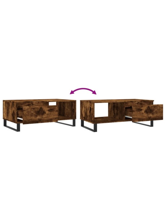 Konferenční stolek kouřový dub 90x50x36,5 cm kompozitní dřevo